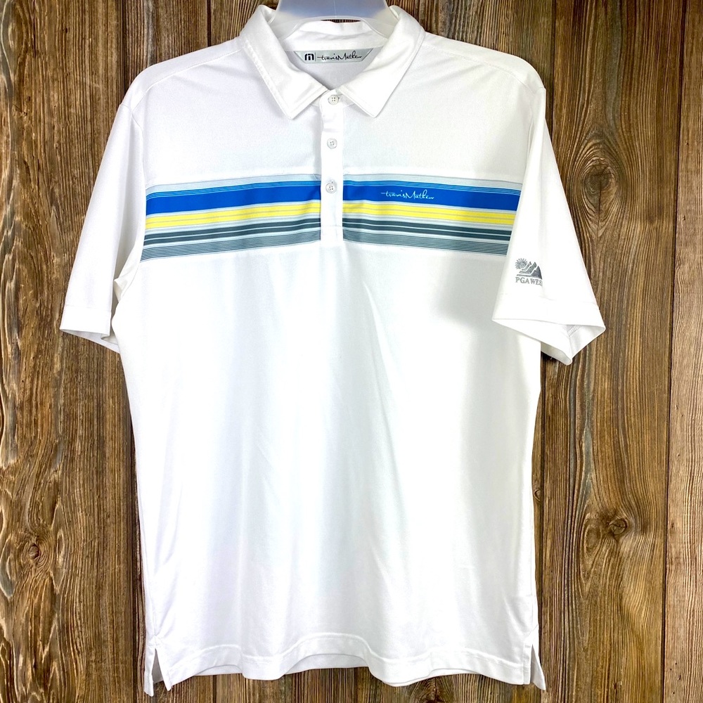 Travis Matthews PGA West Striped Collar Golf Shirt